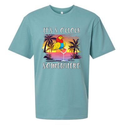 Its 5 Oclock Somewhere Its Time To Drink Something Sueded Cloud Jersey T-Shirt