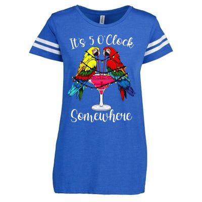 ItS 5 OClock Somewhere Funny Parrots Summer Vacation Lover Enza Ladies Jersey Football T-Shirt