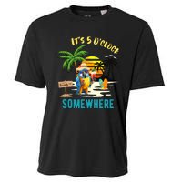 ItS 5 O’Clock Somewhere Parrot Sunset Drinking Cooling Performance Crew T-Shirt