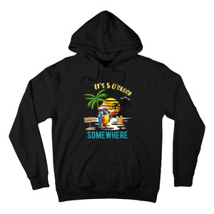 ItS 5 O’Clock Somewhere Parrot Sunset Drinking Hoodie