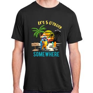 ItS 5 O’Clock Somewhere Parrot Sunset Drinking Adult ChromaSoft Performance T-Shirt