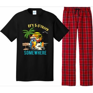 ItS 5 O’Clock Somewhere Parrot Sunset Drinking Pajama Set