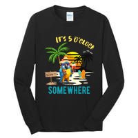 ItS 5 O’Clock Somewhere Parrot Sunset Drinking Tall Long Sleeve T-Shirt