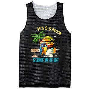 ItS 5 O’Clock Somewhere Parrot Sunset Drinking Mesh Reversible Basketball Jersey Tank