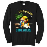 ItS 5 O’Clock Somewhere Parrot Sunset Drinking Tall Sweatshirt