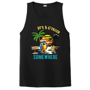 ItS 5 O’Clock Somewhere Parrot Sunset Drinking PosiCharge Competitor Tank