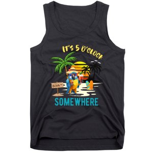 ItS 5 O’Clock Somewhere Parrot Sunset Drinking Tank Top