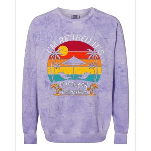 ItS 5 OClock Everywhere IM Retired Summer Retirement Colorblast Crewneck Sweatshirt