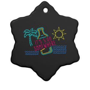 ItS 5 OClock Somewhere Beach Vacation Ceramic Star Ornament