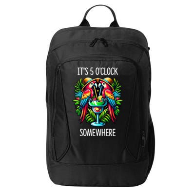 Its 5 Oclock Somewhere Margarita Parrots Summer City Backpack