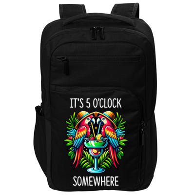 Its 5 Oclock Somewhere Margarita Parrots Summer Impact Tech Backpack