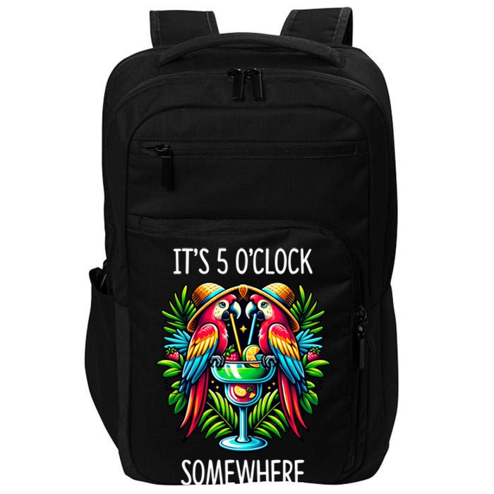 Its 5 Oclock Somewhere Margarita Parrots Summer Impact Tech Backpack