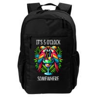 Its 5 Oclock Somewhere Margarita Parrots Summer Daily Commute Backpack