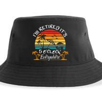 It's 5 O'Clock Everywhere I'm Retired summer Retirement Sustainable Bucket Hat