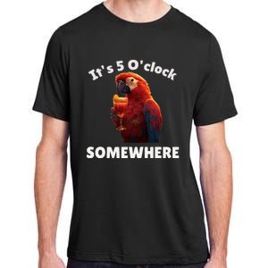 Its 5 Oclock Somewhere! Funny Parrot Adult ChromaSoft Performance T-Shirt