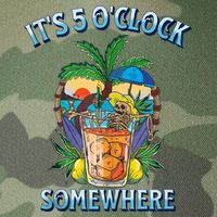 It's 5 O’clock Somewhere Summer Retro Sunset Drinking Legacy Tie Dye Trucker Hat
