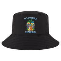 It's 5 O’clock Somewhere Summer Retro Sunset Drinking Cool Comfort Performance Bucket Hat