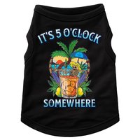 It's 5 O’clock Somewhere Summer Retro Sunset Drinking Doggie Tank