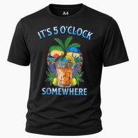 It's 5 O’clock Somewhere Summer Retro Sunset Drinking Performance Shirt