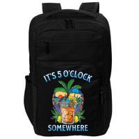 It's 5 O’clock Somewhere Summer Retro Sunset Drinking Impact Tech Backpack