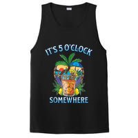 It's 5 O’clock Somewhere Summer Retro Sunset Drinking PosiCharge Competitor Tank