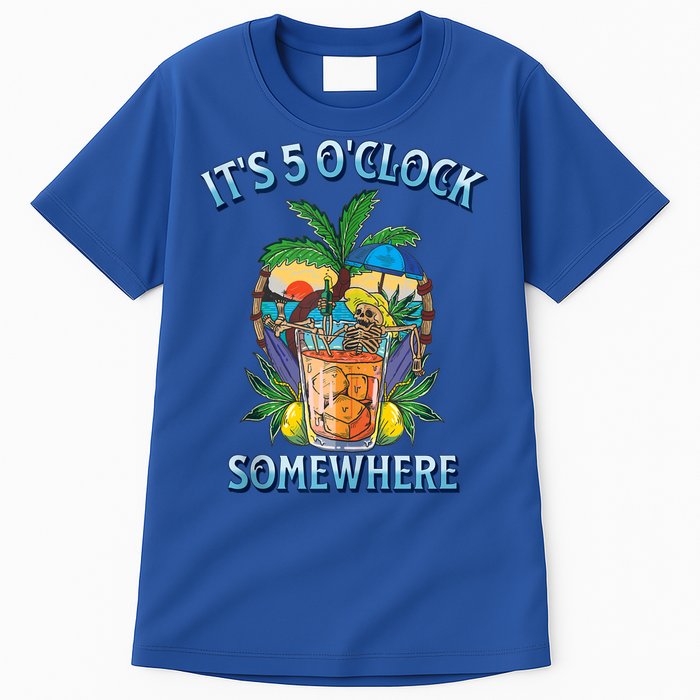It's 5 O’clock Somewhere Summer Retro Sunset Drinking Tall T-Shirt