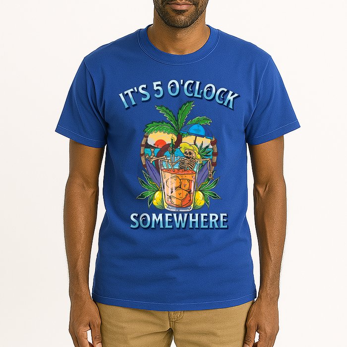 It's 5 O’clock Somewhere Summer Retro Sunset Drinking Tall T-Shirt