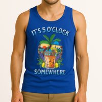 It's 5 O’clock Somewhere Summer Retro Sunset Drinking Tank Top