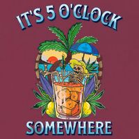 It's 5 O’clock Somewhere Summer Retro Sunset Drinking 16oz Travel Tumbler