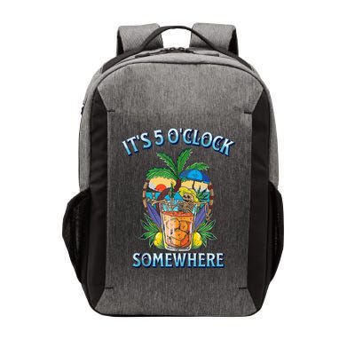 It's 5 O’clock Somewhere Summer Retro Sunset Drinking Vector Backpack