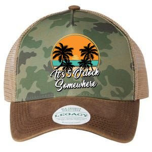 Its 5 O Clock Somewhere Funny Vacation Legacy Tie Dye Trucker Hat