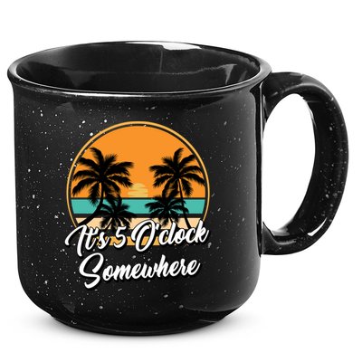 Its 5 O Clock Somewhere Funny Vacation 15oz Campfire Ceramic Mug