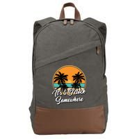 Its 5 O Clock Somewhere Funny Vacation Cotton Canvas Backpack