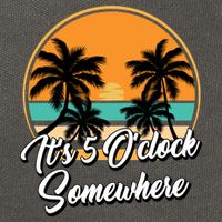 Its 5 O Clock Somewhere Funny Vacation Cotton Canvas Backpack