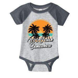 Its 5 O Clock Somewhere Funny Vacation Infant Baby Jersey Bodysuit