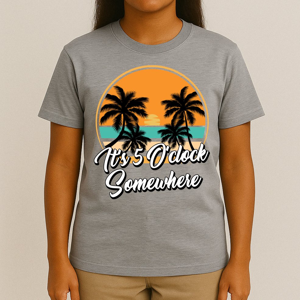 Its 5 O Clock Somewhere Funny Vacation T-Shirt