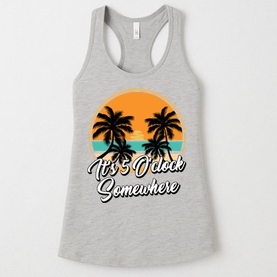 Its 5 O Clock Somewhere Funny Vacation Womens Tank Top