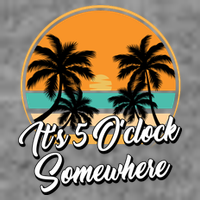 Its 5 O Clock Somewhere Funny Vacation Women's Crop Top Tee
