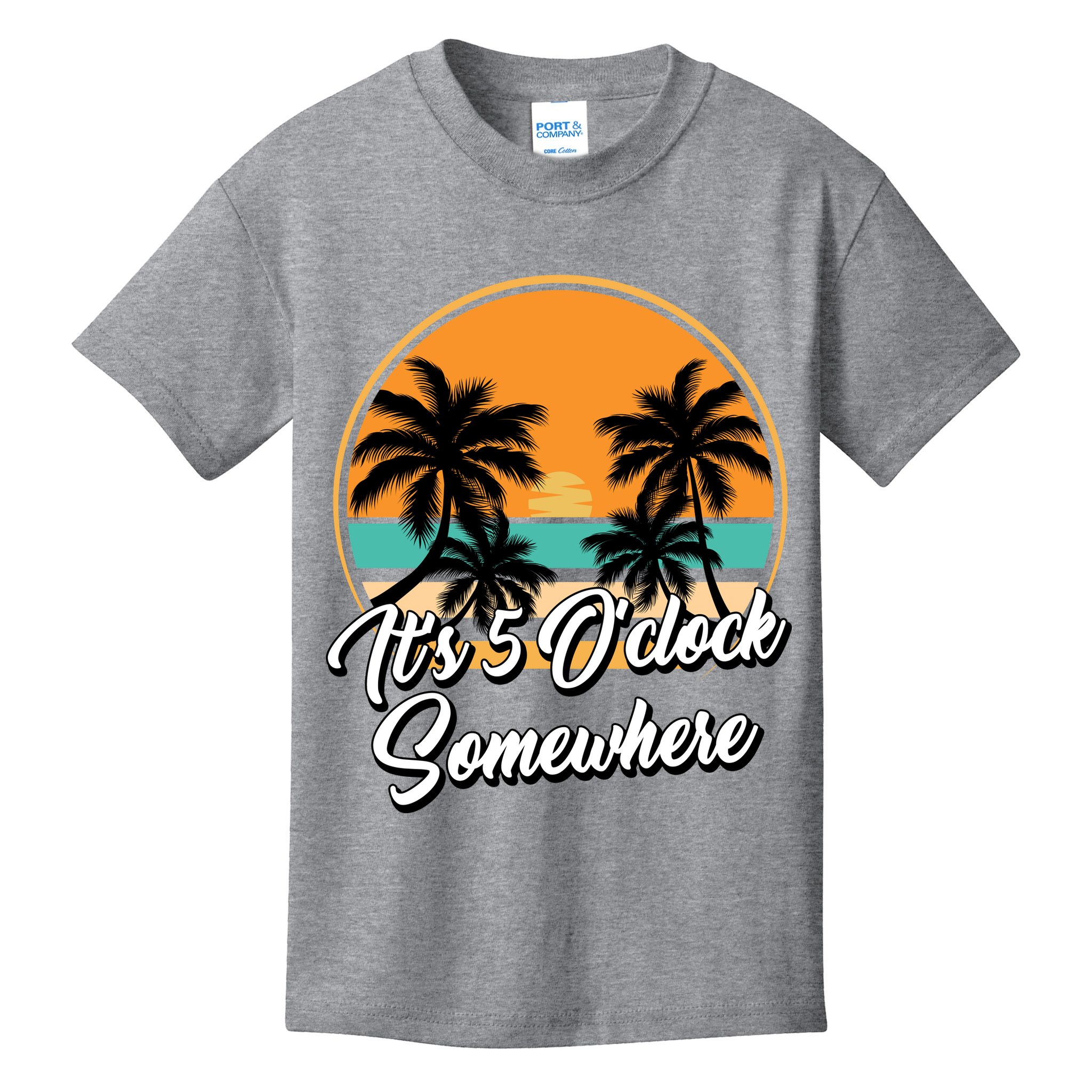 Its 5 O Clock Somewhere Funny Vacation Kids T-Shirt