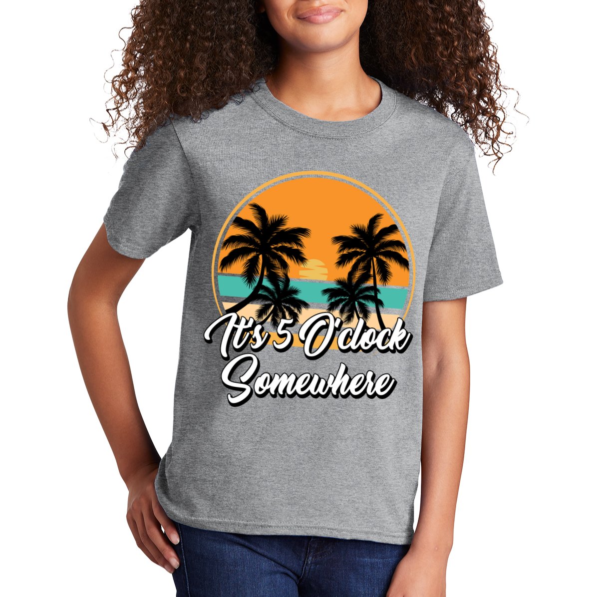Its 5 O Clock Somewhere Funny Vacation Kids T-Shirt