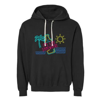 ItS 5 OClock Somewhere Beach Vacation Garment-Dyed Fleece Hoodie