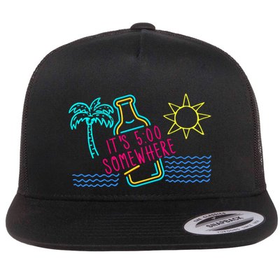 ItS 5 OClock Somewhere Beach Vacation Flatbill Hat