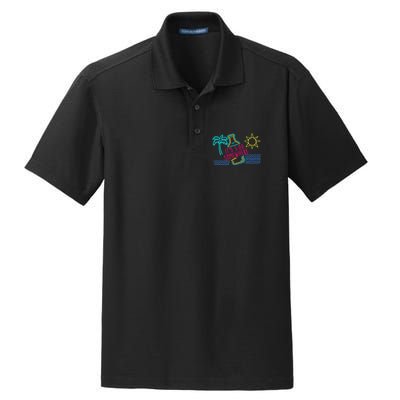 ItS 5 OClock Somewhere Beach Vacation Dry Zone Grid Polo