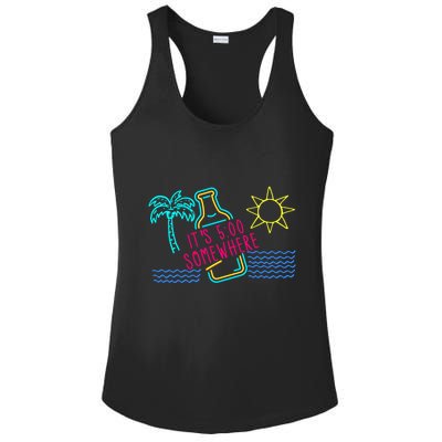 ItS 5 OClock Somewhere Beach Vacation Ladies PosiCharge Competitor Racerback Tank