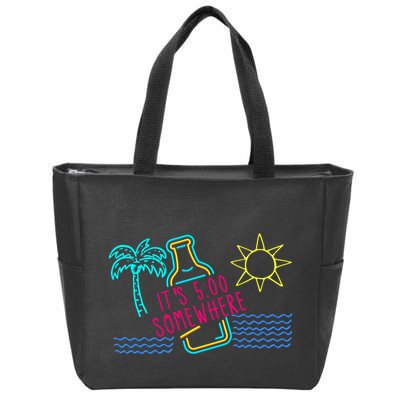 ItS 5 OClock Somewhere Beach Vacation Zip Tote Bag