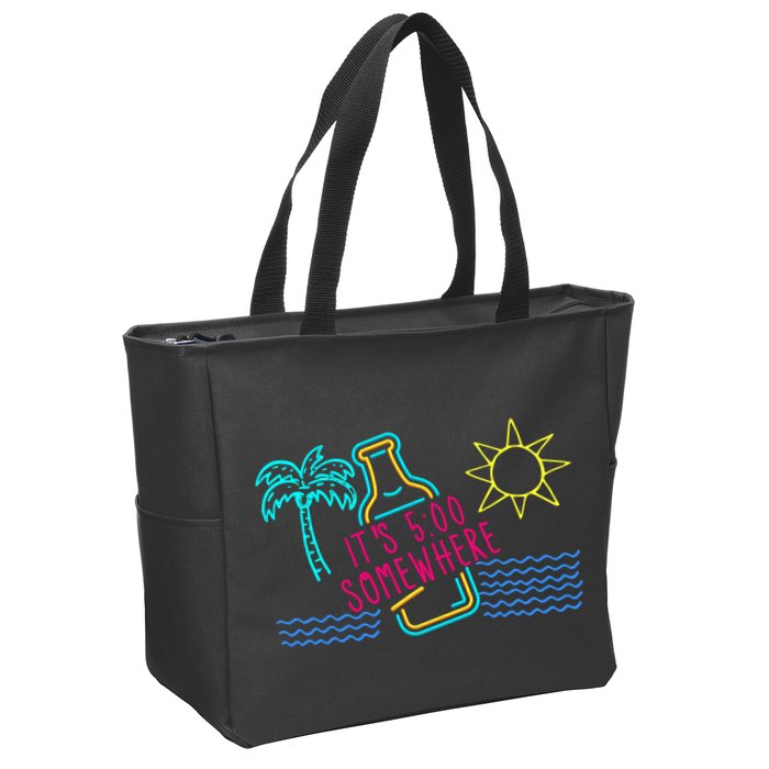ItS 5 OClock Somewhere Beach Vacation Zip Tote Bag