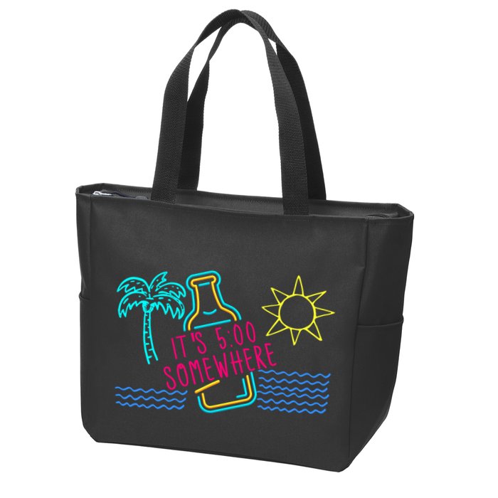 ItS 5 OClock Somewhere Beach Vacation Zip Tote Bag