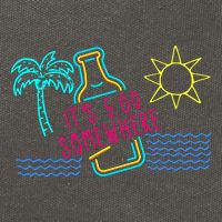 ItS 5 OClock Somewhere Beach Vacation Cotton Canvas Backpack