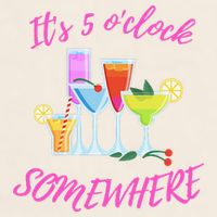 Its 5 O’clock Somewhere Hello Summer Beach Lover Summertime Garment-Dyed Women's Muscle Tee