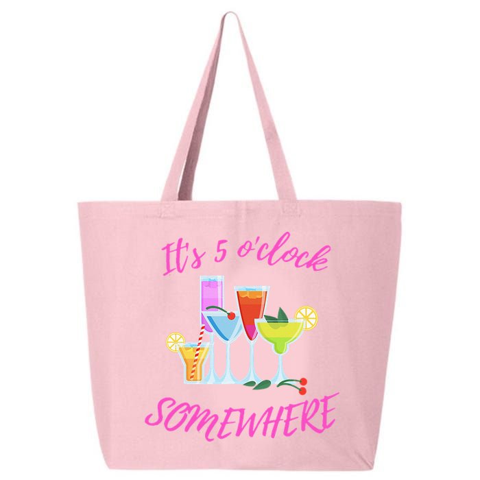 Its 5 O’clock Somewhere Hello Summer Beach Lover Summertime 25L Jumbo Tote